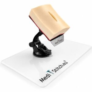 MediStitch suture practice kit — pad, holder and table base